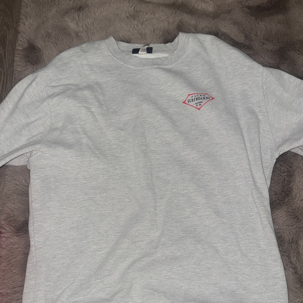 Classic Gray Crewneck Men's Sweater